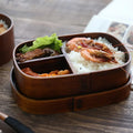 Japanese-style Wooden Bento Box Single Layer Ash Sushi Lunch Large Qme Square