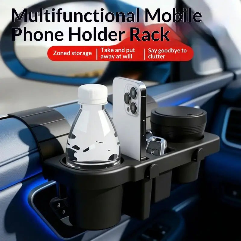 Portable Car Door Cup Holder Window Multifunctional Storage Organizer Qme