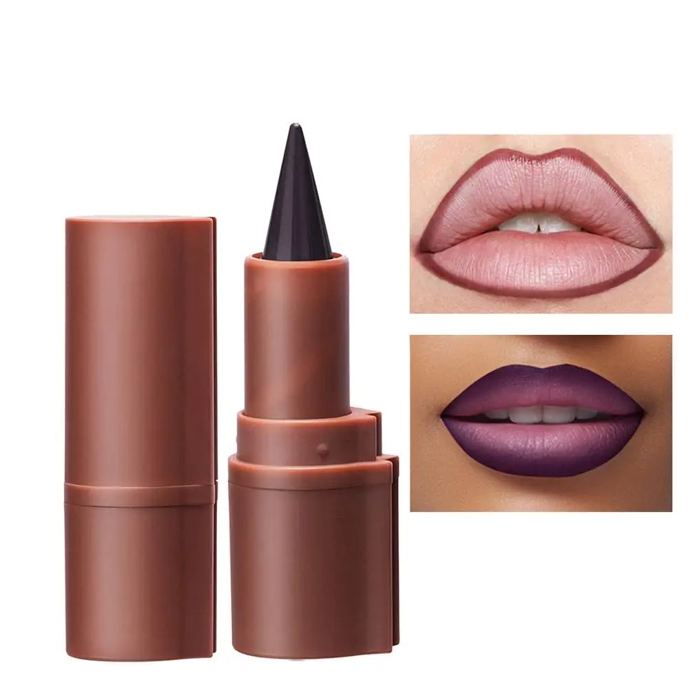 Pointed Lip Liner Slim Pencil Nude Brown Lipstick Matte Smooth Qme 05 China Mainland