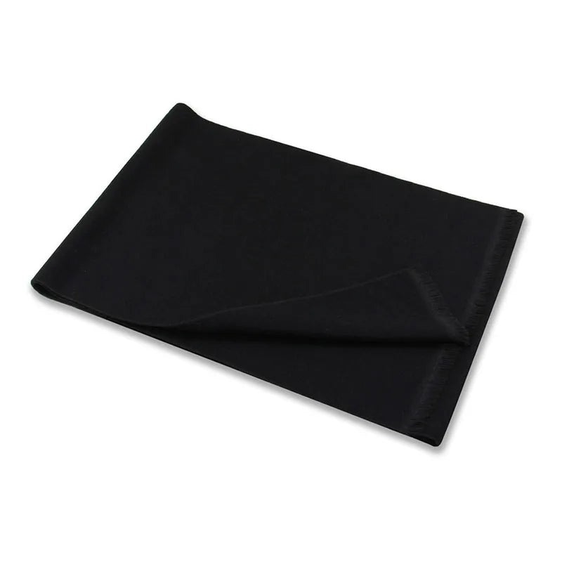 Solid Cashmere Scarf Winter Warm Neckerchief Pashmina Navy Black Qme rt4 One Size >8Y