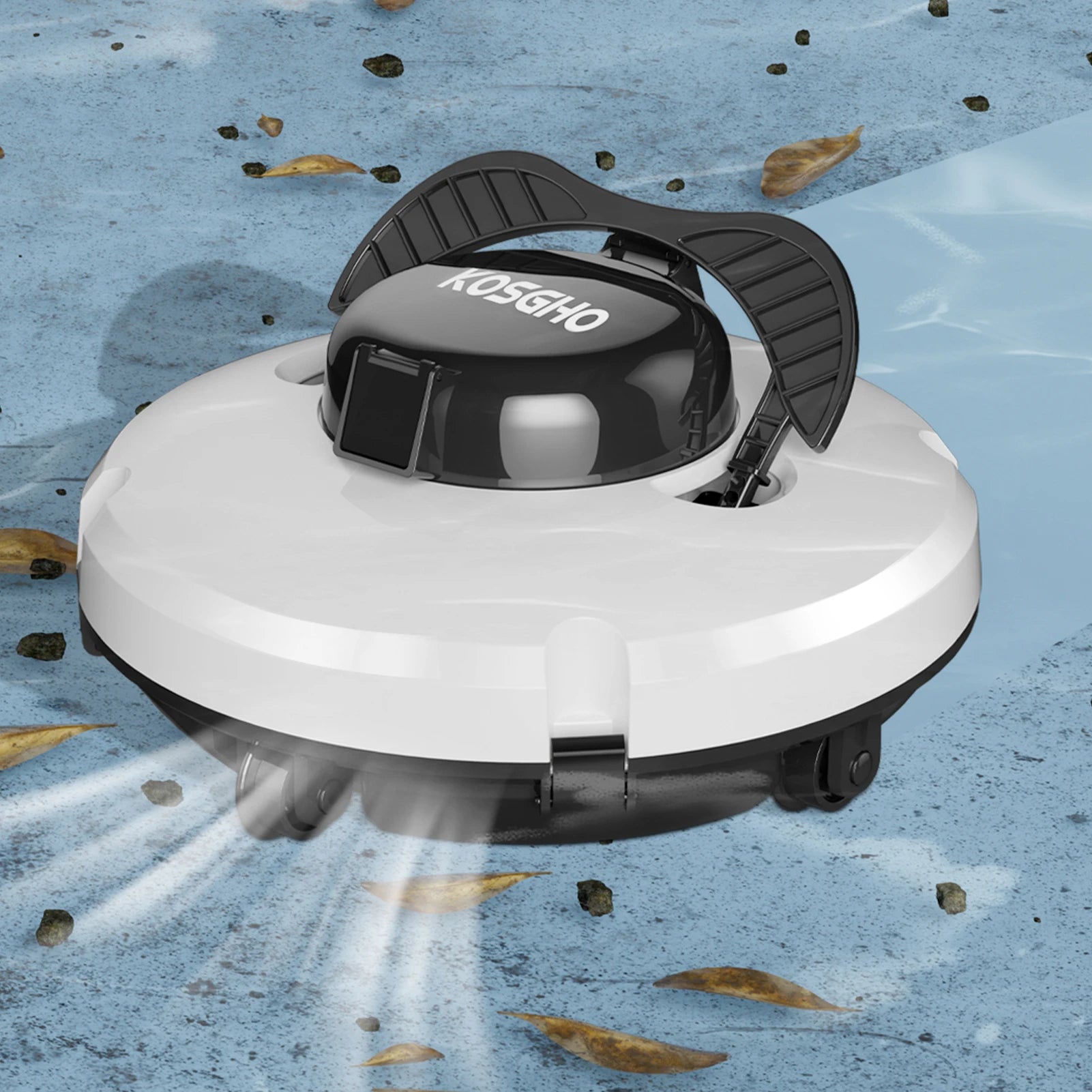Smart Cordless Robotic Pool Cleaner Pool Vacuum with Dual Powerful Motors Self Parking Long-time Working for Various Shapes Pool Qme