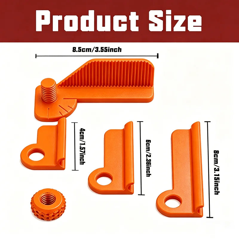 Adjustable Multi-Angle Drilling Guide Rail 5Pcs Drill Positioning Locator Jig Woodworking DIY Drilling Auxiliary Tool Qme