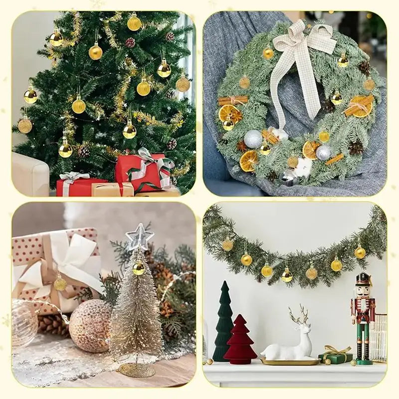 Waterproof Christmas Balls Fadeless Xmas Tree Hanging Ornaments Qme