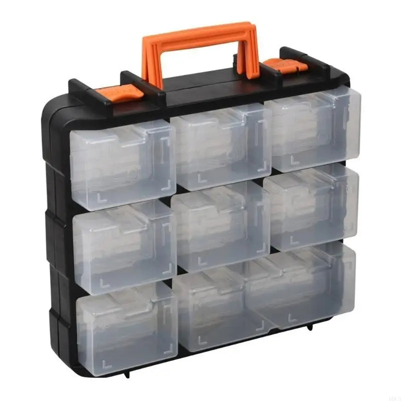 Portable Tool Storage Box Multiple Compartments Removable Dividers Qme