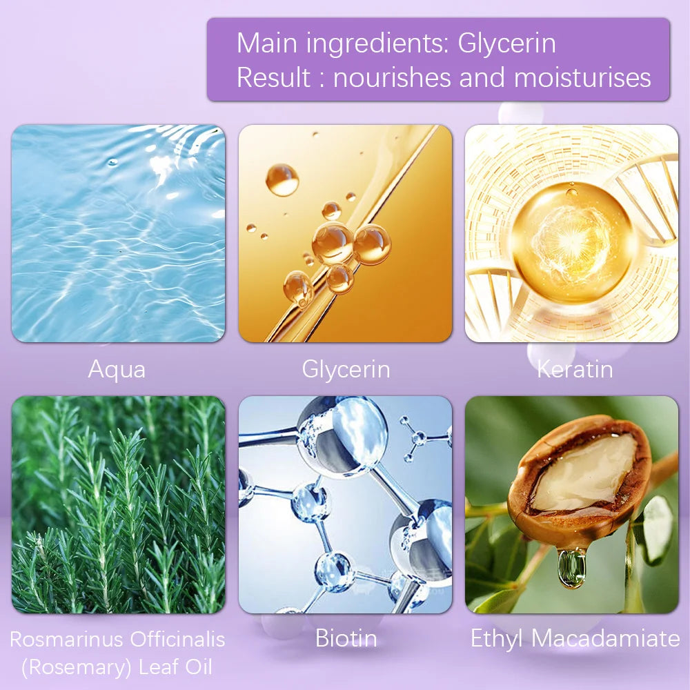 Purple Keratin Hair Mask Repairing For Hair Damaged Maltreated Moisturizing Nourishing Repairing Hair Mask Hair Care Conditioner Qme