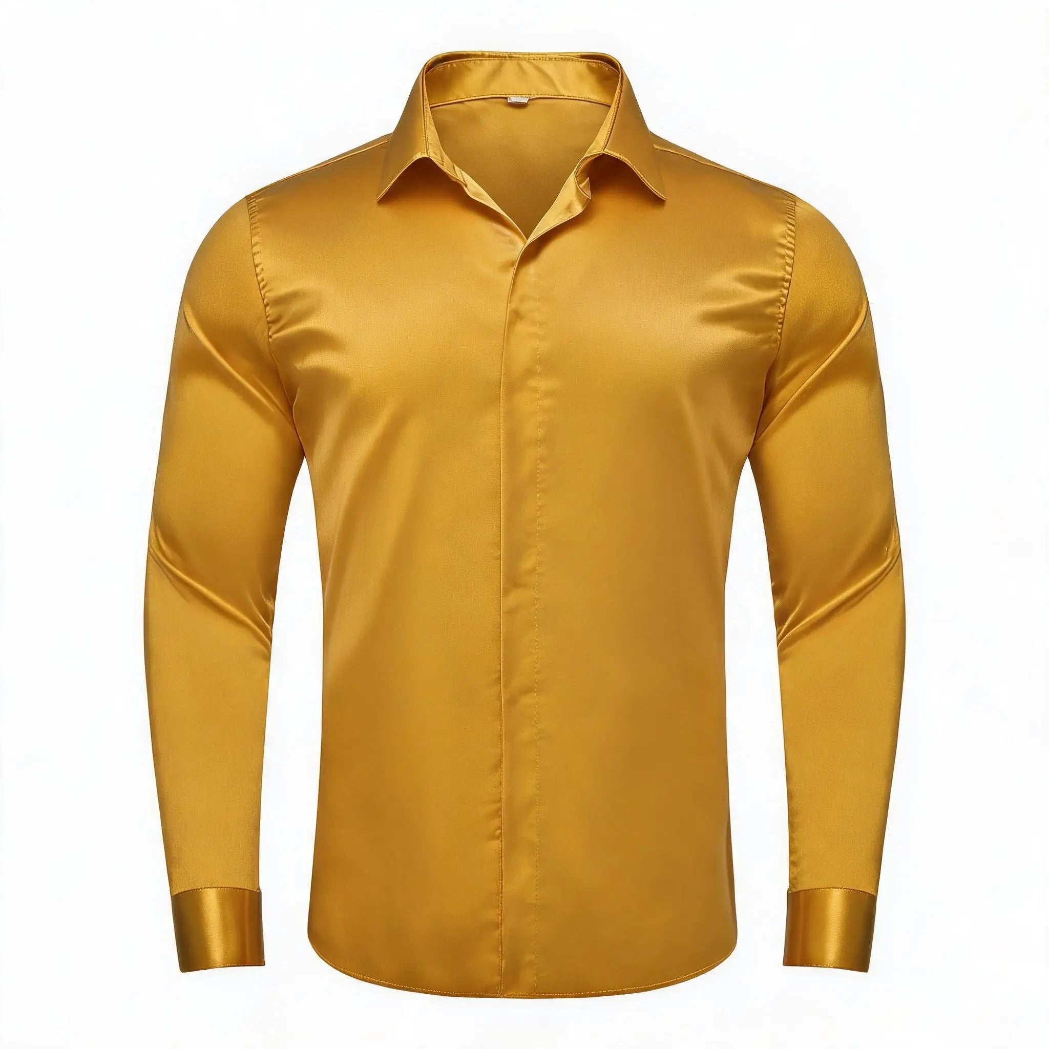 Solid LS Shirt Brown or Pink or Purple or Green or Blue or Black or Red Basic Button Office Daily Fit Qme HT-CYDJ1209 XL