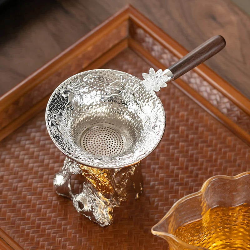 Metal Mesh Tea Strainer Stainless Steel Filter Sieve Teaware Lace Qme