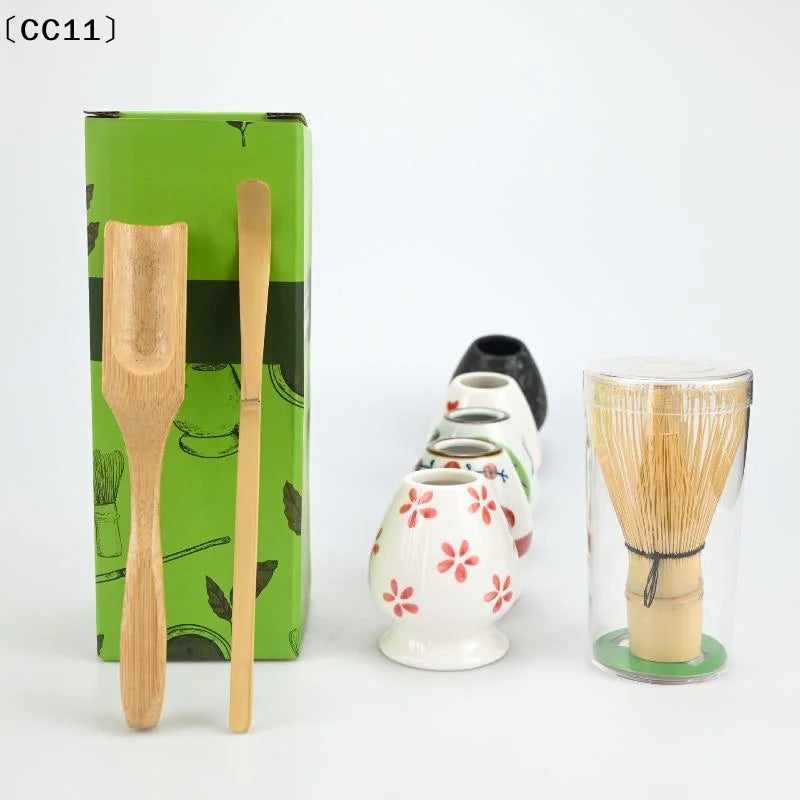 3 Japanese Matcha Tea Safe Bamboo Whisk Teaspoon Spoon Sets Indoor Qme