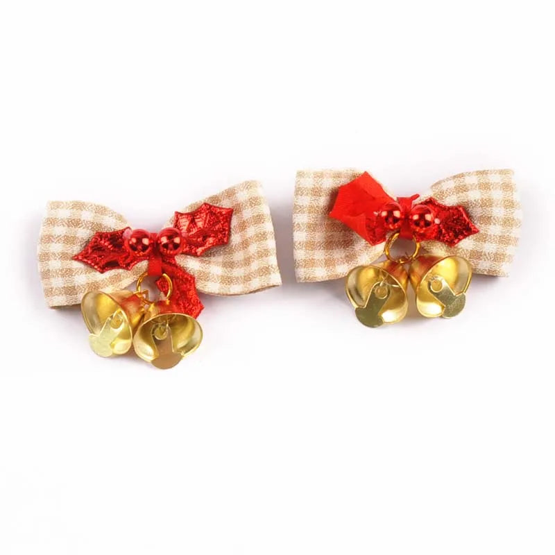 85-36mm Bow Shape Christmas Style Appliques For Clothing Hat Home Decorative Accessories Personalized Holiday Supplies cp3829 Qme 5pcs 54x36mm