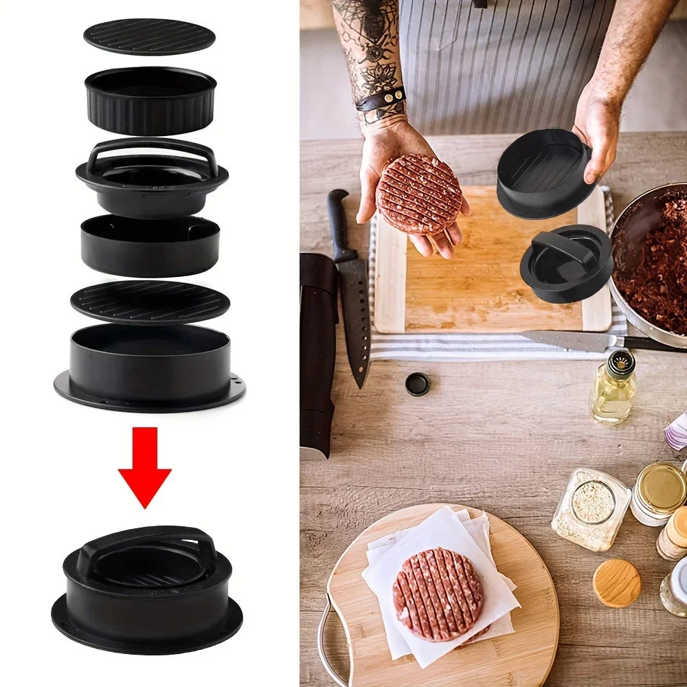 1 Set, for RV Kitchen, Burger Press, Patty Press, Cheeseburger Press, Creative Burger Press, Non-Stick Hamburger Press, Qme 1pc