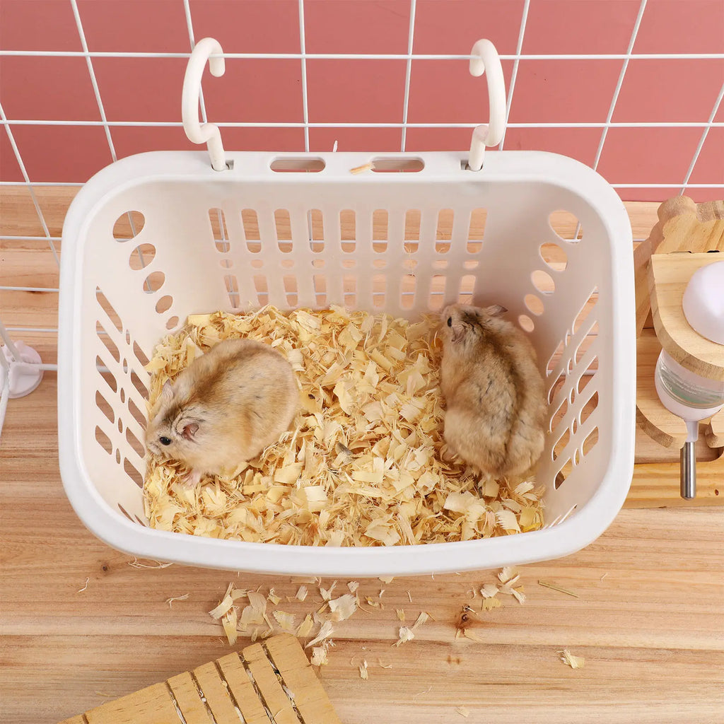 2Pcs Hamster Hanging Beds Plastic Nest Small Pet Sleeping Basket Breathable Mesh Rat Cage Accessories Rat Cage Accessories Qme