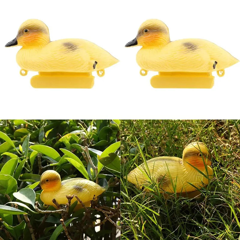 Floating Duck Ducklings Pond Statue Ornament Plastic Decoy Decorative Qme