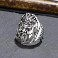 Vintage Guan Yu Ring Gothic Punk Hip Hop Adjustable Ancient Three Kingdoms Ring Daily Jewelry Accessories for Men and Women Qme 1 resizable