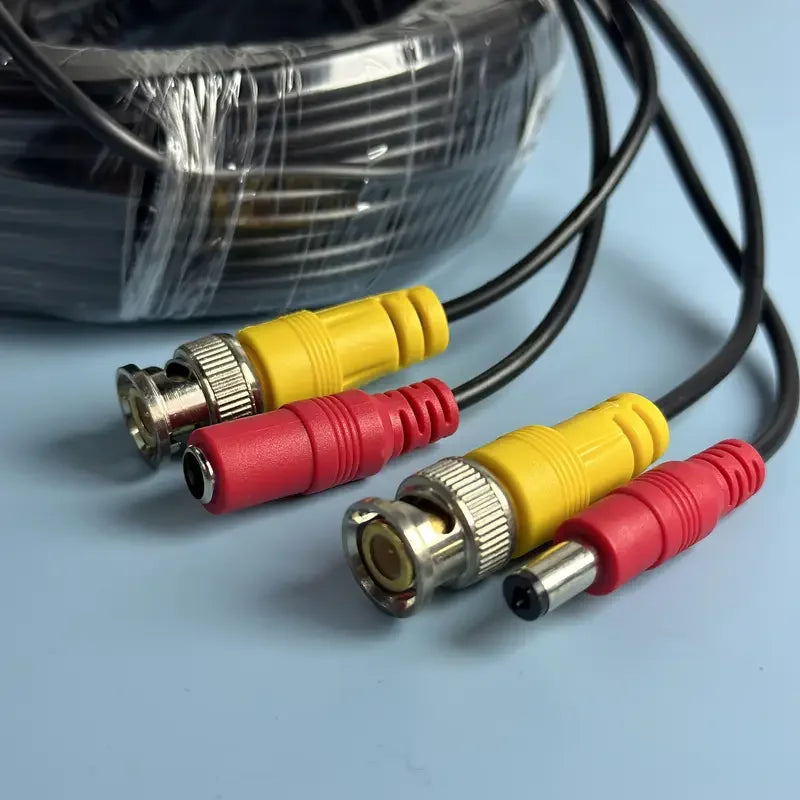 15M BNC+DC Connector 2 in 1 BNC CCTV Cable coaxial Video Power AHD Cameras Cable for DVR System Qme