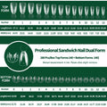 Nailpop French Line Dual Form Sandwich Matte Clear Nail Forms Coffin Qme SW-FSX-003-2