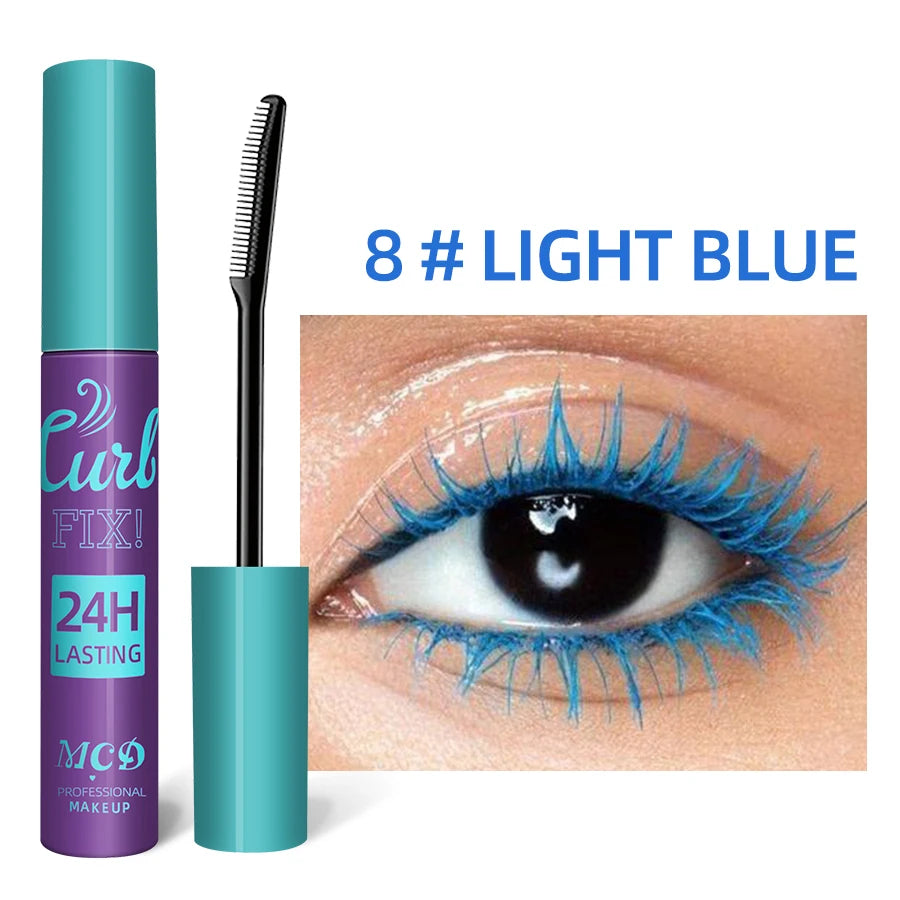 Colorful Slender Mascara Waterproof Fast Drying Curling Eyelashes Qme 8