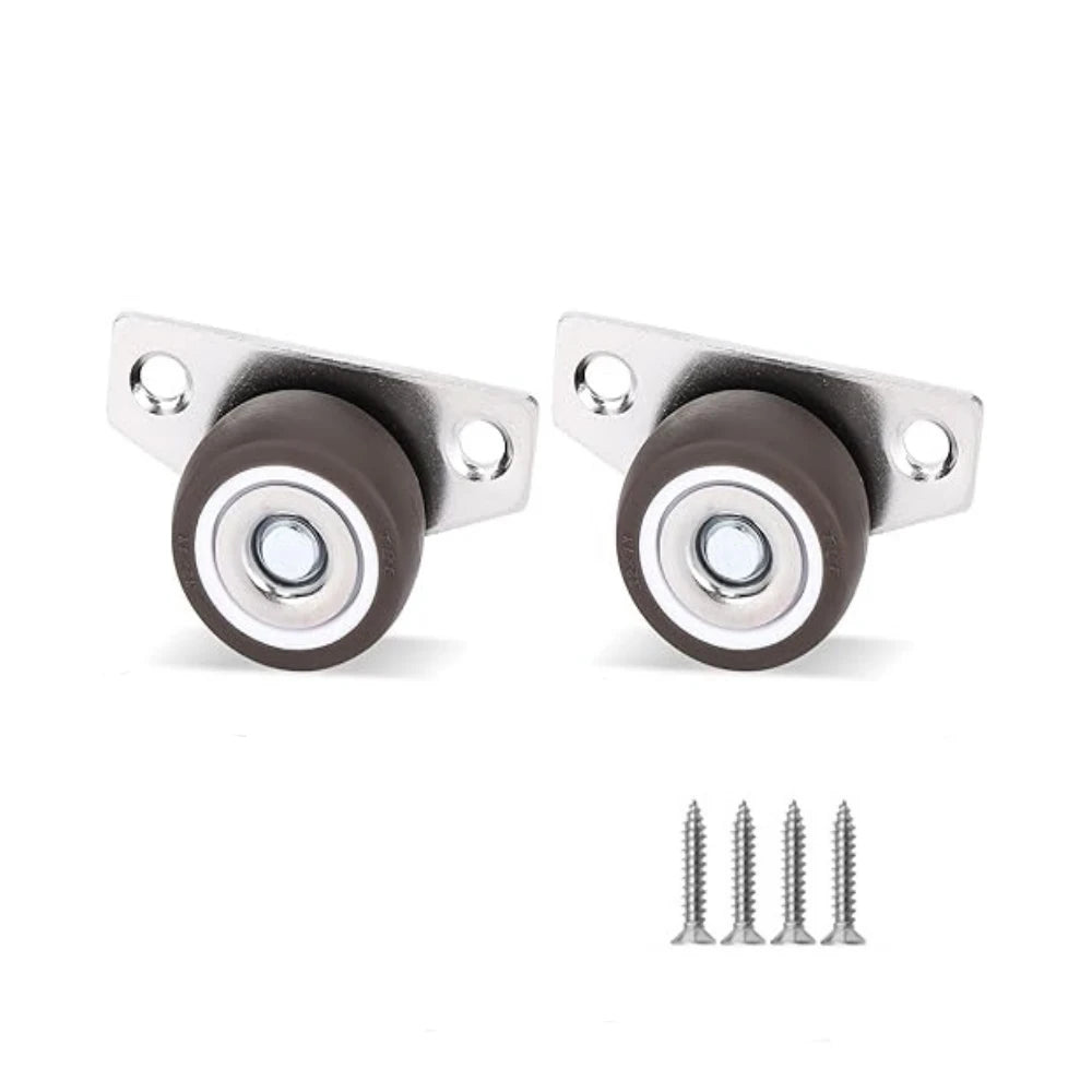 Mini Silent Furniture Wheel Side Mounted Directional Wear-resistant Sliding Door Roller Office Furniture Rubber Caster Wheel Qme 2pcs-A