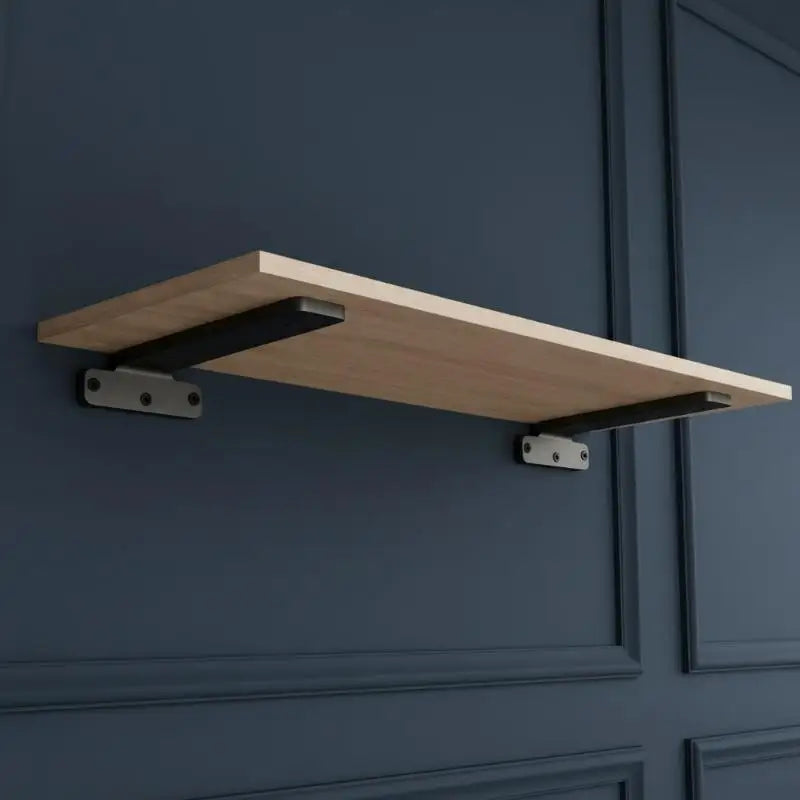 Metal Wall Shelf Support 3mm Thick Black Cast Iron Brackets Heavy Duty Floating Shelf Hanger for Kitchen Bookshelf Storage Qme