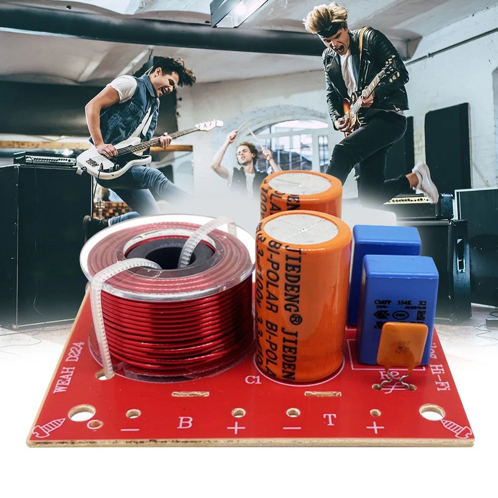 WEAH D224 Speaker 2 Way Audio Frequency Divider Loudspeaker Crossover Filter Qme