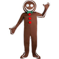 Gingerbread Man Costume for Adults Christmas Cookie Costume Festive Xmas Outfit Onesie Holiday Party Jumpsuit Qme Brown S