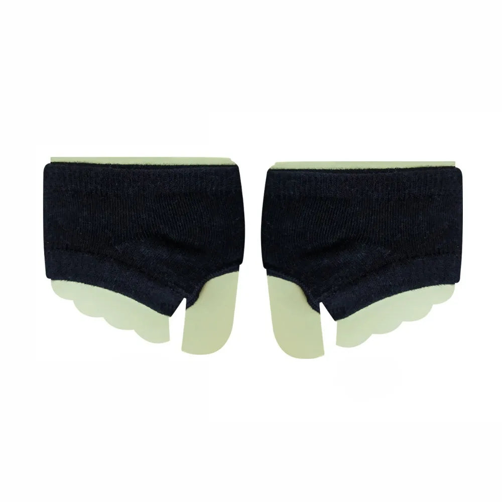 5Pairs Invisible Flip Flops Short Socks Anti-slip Cotton Forefoot Qme One Size 5Pairs Black