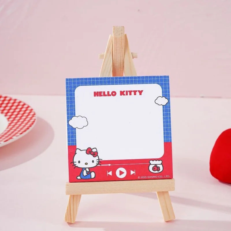 Hello Kitty Red Blue Series Easel Sticky Notes Student-themed Cute Qme