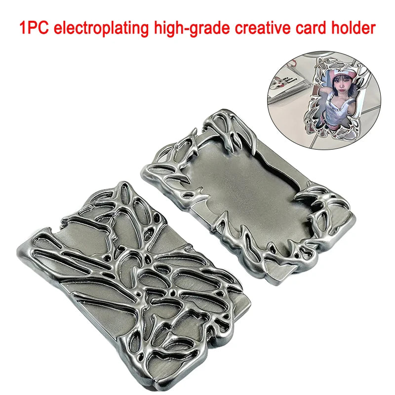 Design Electroplate Plasitic Frame Kpop Idol Photocard Holder Qme