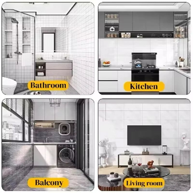 1 Roll Marble Wall Sticker Waterproof Anti Fouling Wallpaper Qme