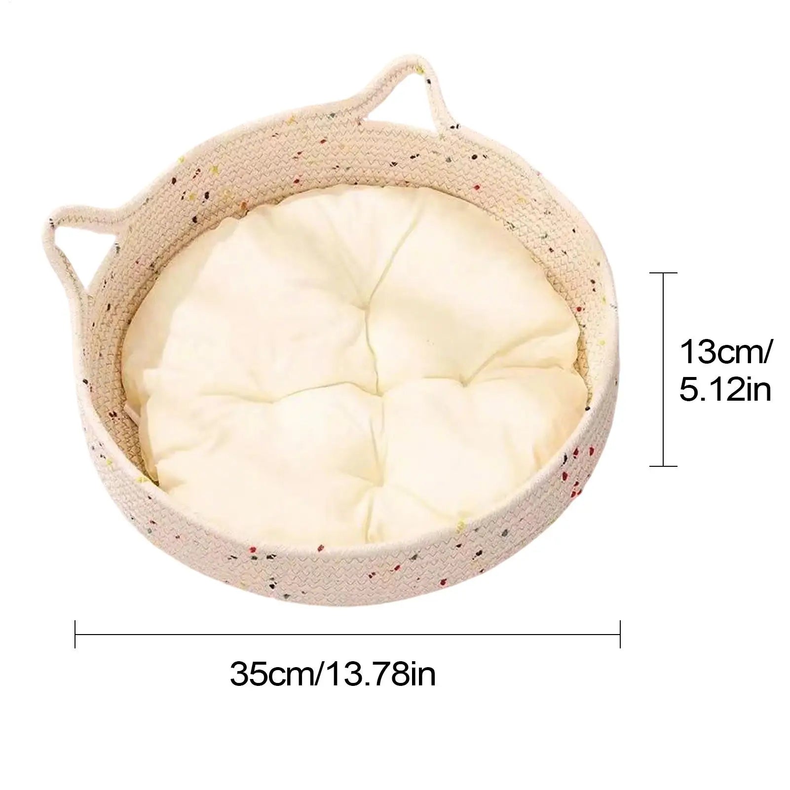 Pet Bed Sleeping Pad Round Cat Cotton Rope Nest Cushion Supplies Qme