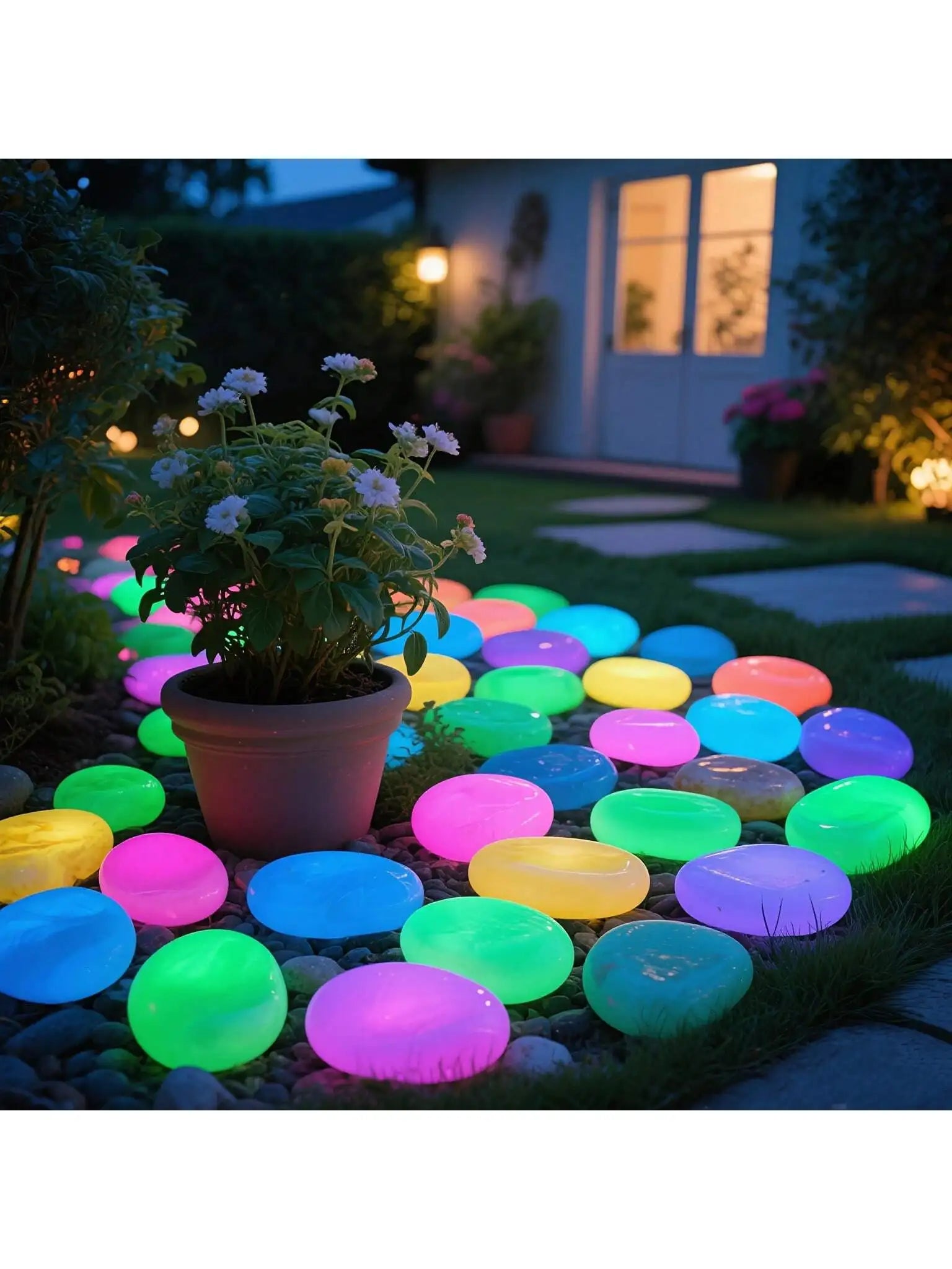 200 Artificial Resin Decorative Stones Which Absorb Light Like Qme