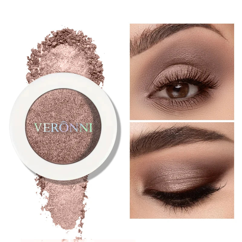 VERONNI Single Eyeshadow Matte Shimmer Glitter Pigment Waterproof Qme 119