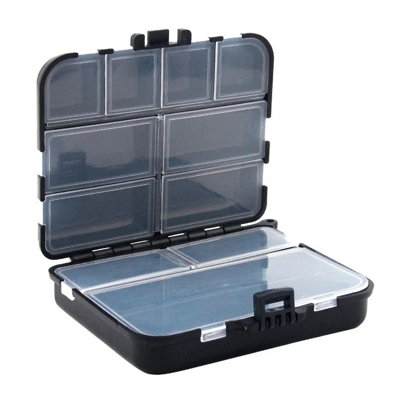 Mini Fishing Tackle Box Storage Case Hooks Spoons Bait Portable Qme