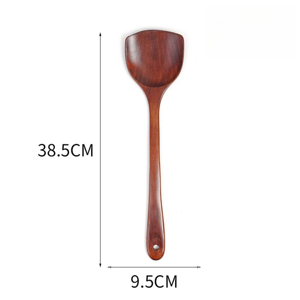 1/3/5Pcs Wooden Spatula Spatule Cuisine Long Manche Bois Antiadhésive Spatule Domestique Pour Poêle Cuisson Quotidienne Qme