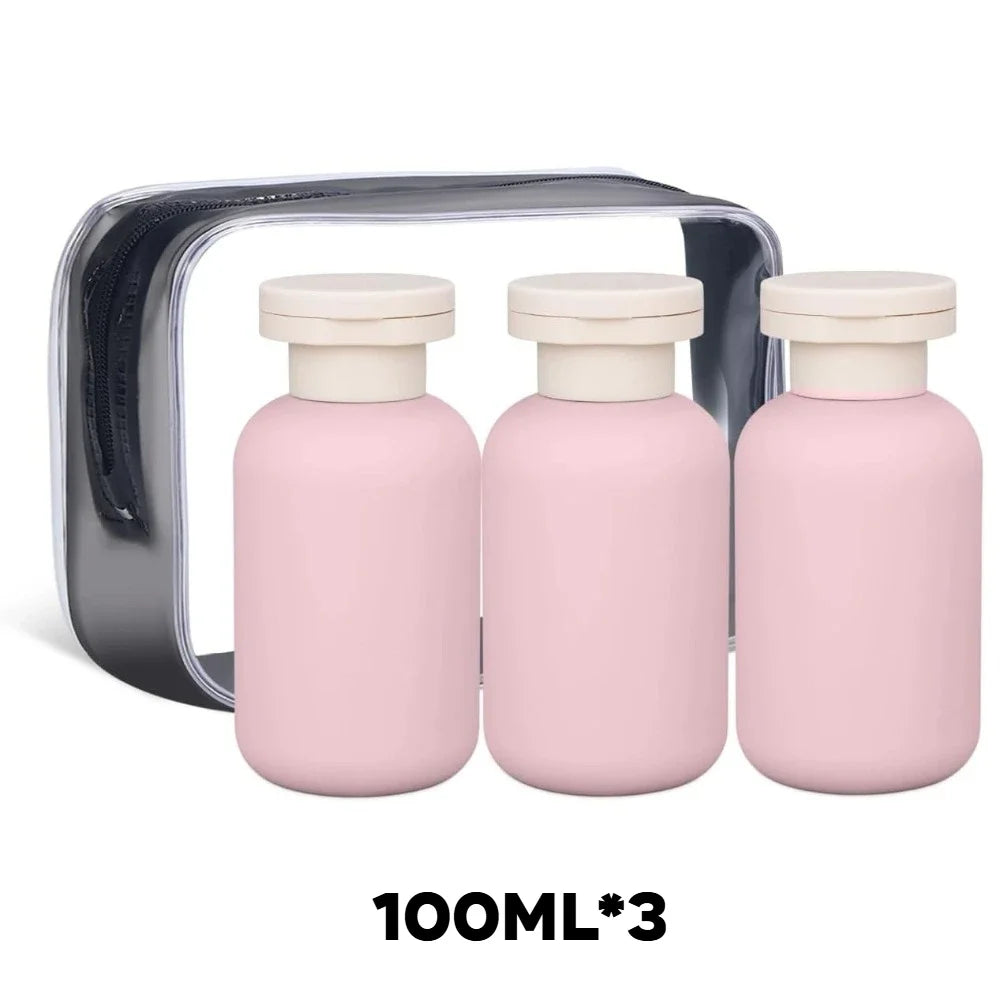 1 Soft Leakproof Travel Bottles Portable Squeeze Tubes Shampoo Lotion Qme Pink 3Pcs