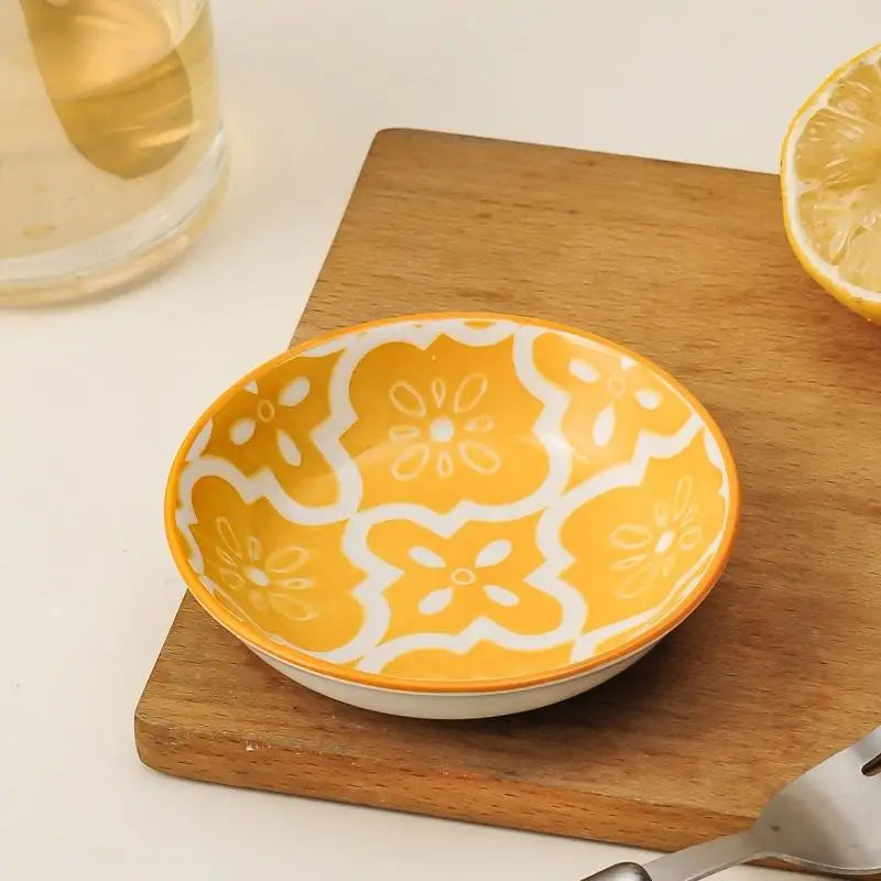 Picnics Ceramic Condiment Dishes Bohemian Plates Sauce Suitable Qme A3