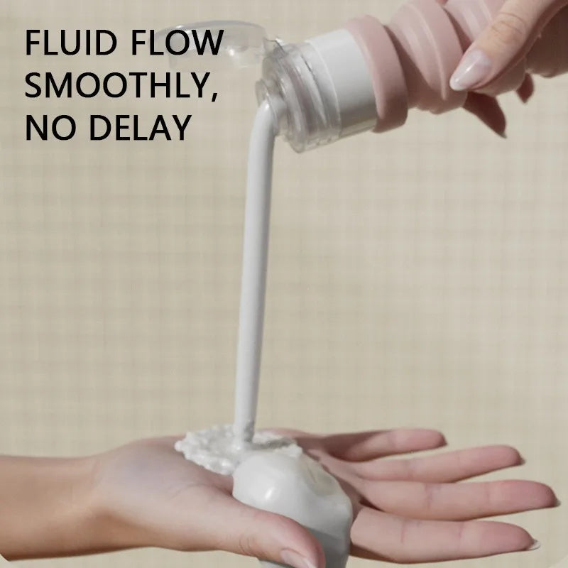 Silicone Dual Head Travel Dispenser Bottle Leak Proof Portable Qme