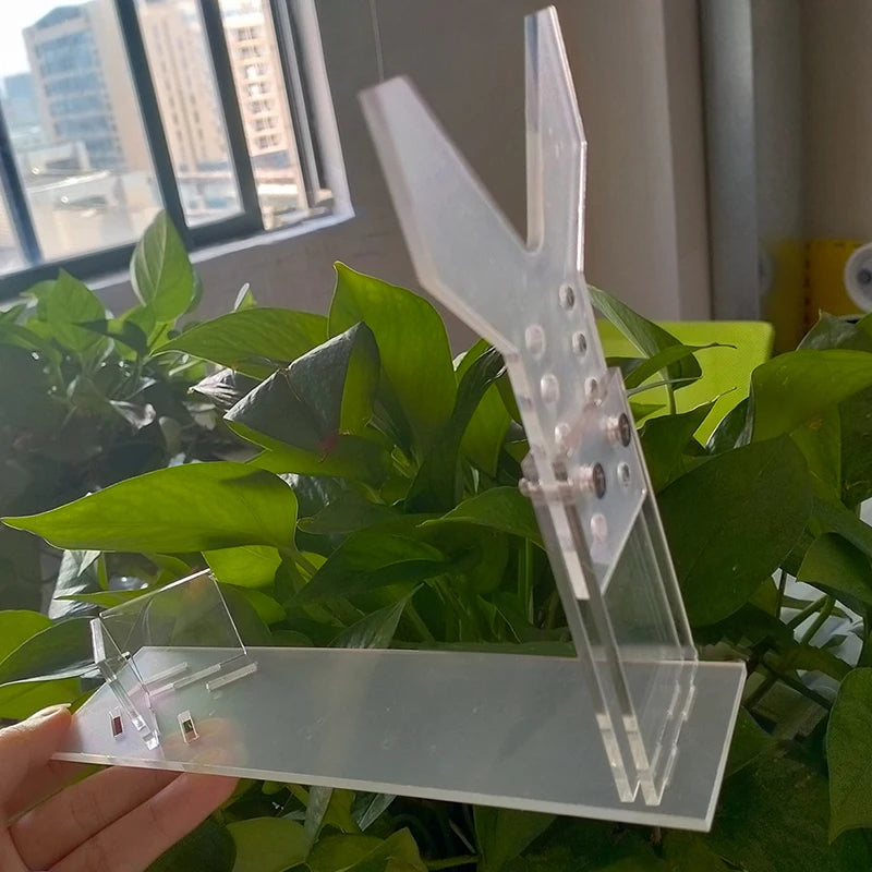 Clear Acrylic Hand Display Stand Rack Holder For 5 Gears Adjustable Short Toy Model Showing Rack Qme