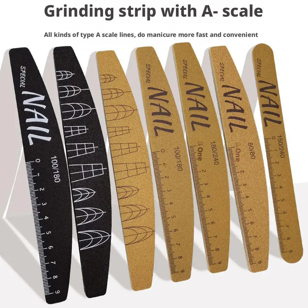 100 150 180 240 Grit Both Sides Nail Files Scale Line Reference Qme