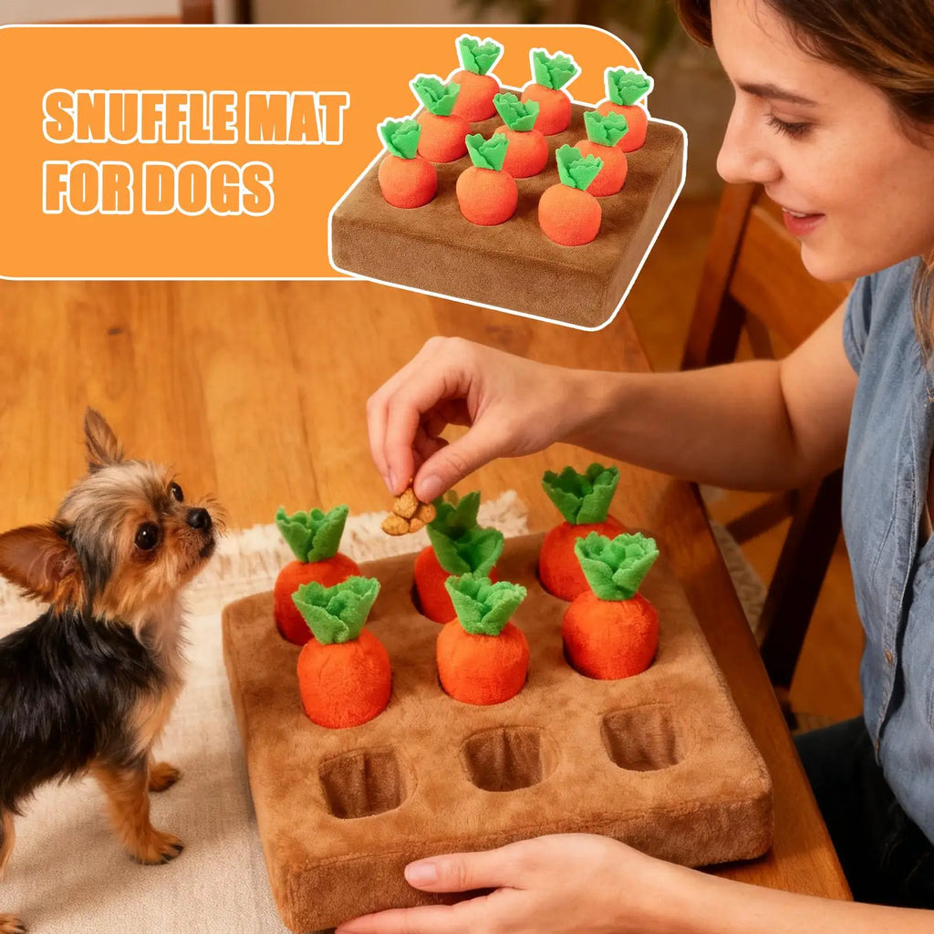 new Snuffle Mat For Dogs Enrichment Interactive Toys Pet Carrot Puzzle Toy Dog Activity Mat For Boredom Relief Foraging Training Qme