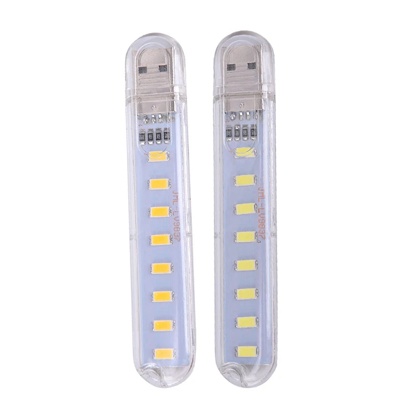 Mini LED Portable 5V 8 LED USB Lighting Computer Mobile Power Lamp Night Light. Qme