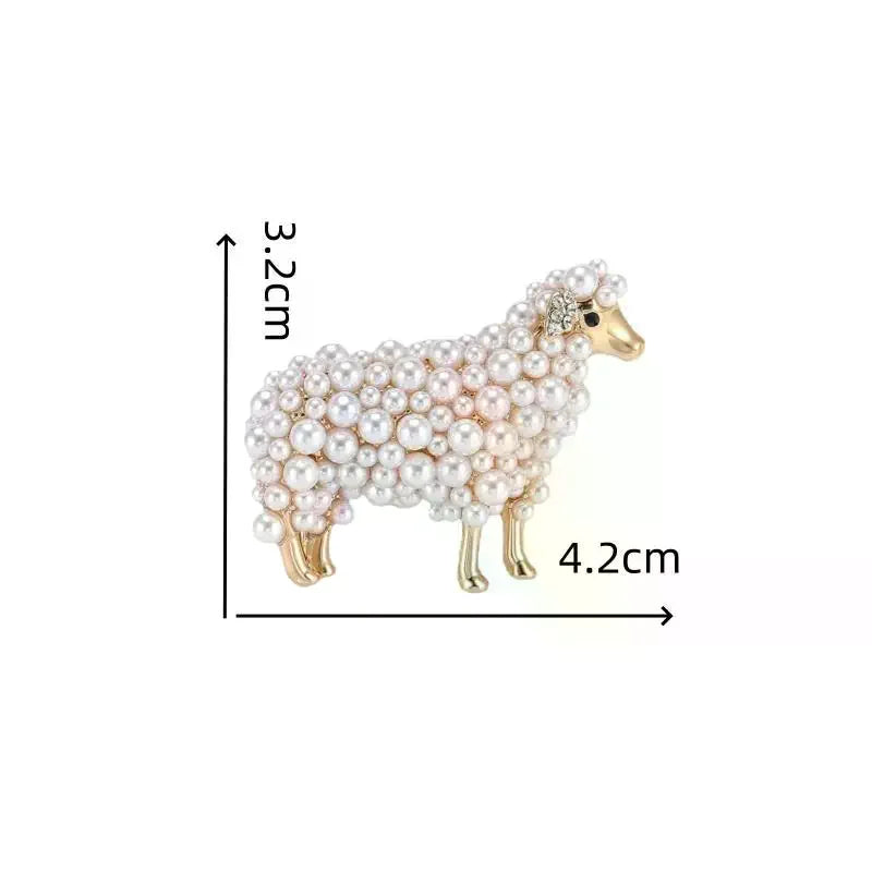 1Pcs Fashionable And Elegant Lady Creative Animal Pin Buckles Women Men Classic Sheep Exquisite Brooch Badges Qme