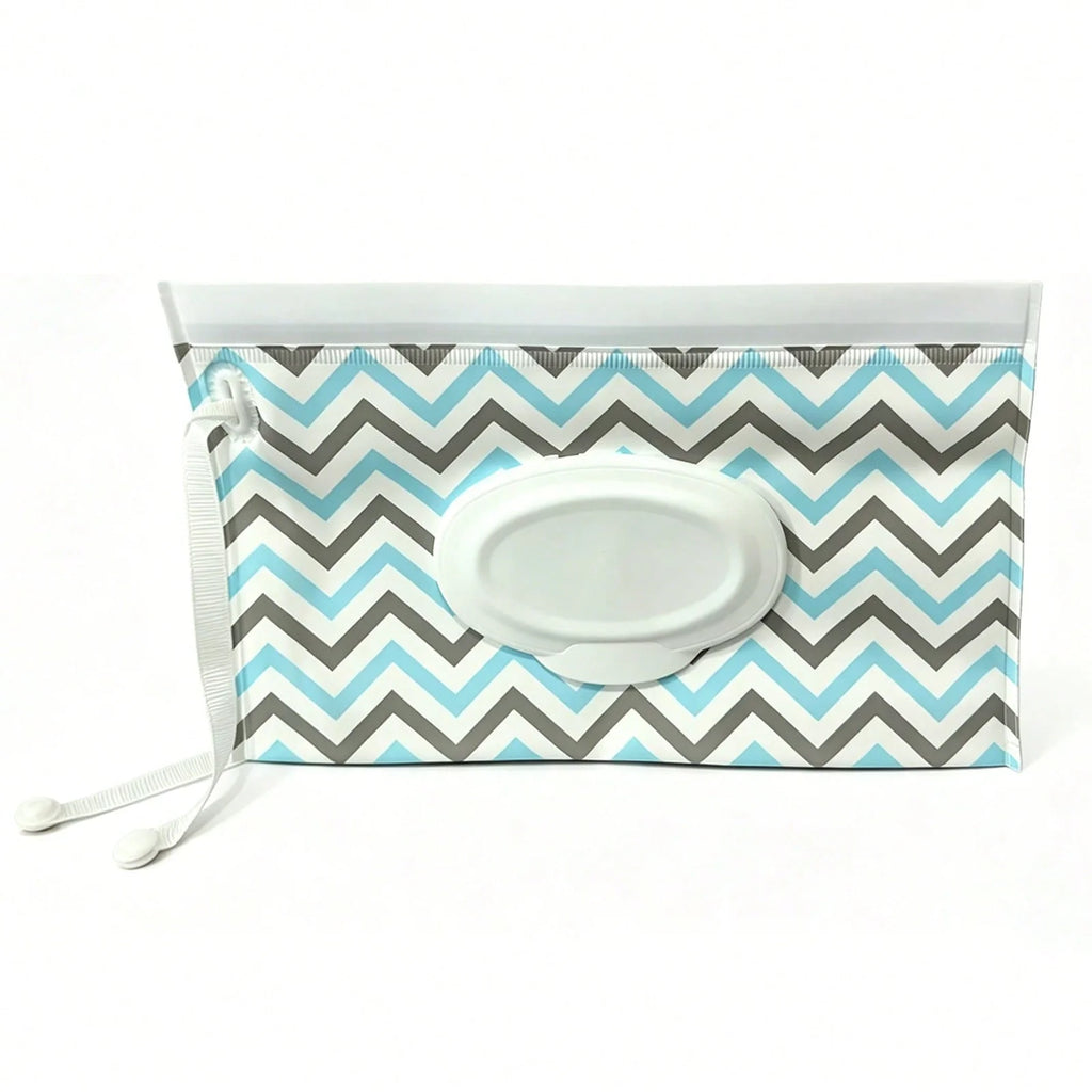 Tissue Holder Reusable Carry Wet Wipe Pouch Storage Case Outdoor Qme blue M