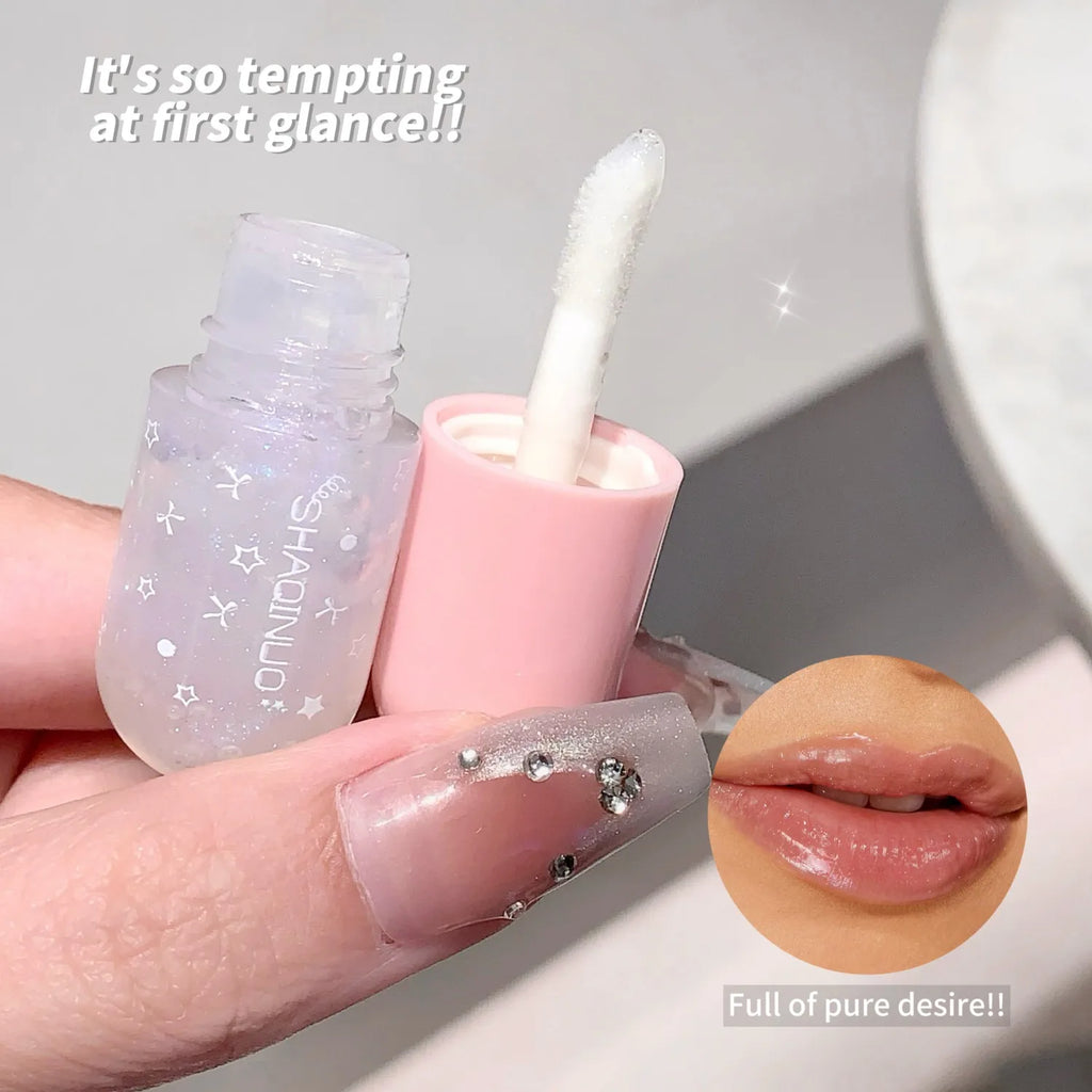 Shimmery Glitter Moisturizing Lip Gloss 6 Colors Highly Pigmented Qme