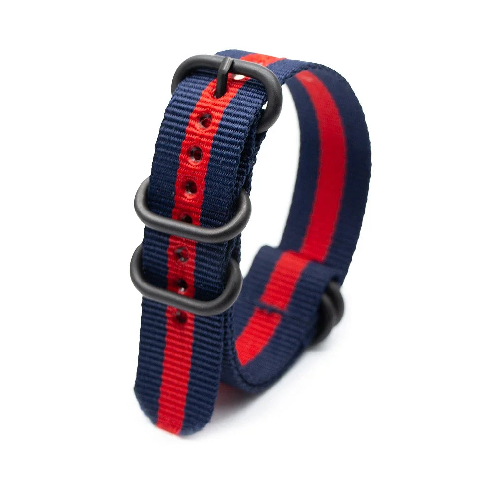 18MM 20MM 22MM 24MM Army Nylon Watch Strap Sport Replacement Wristband With Black Ring Buckle For Samsung Huawei Qme