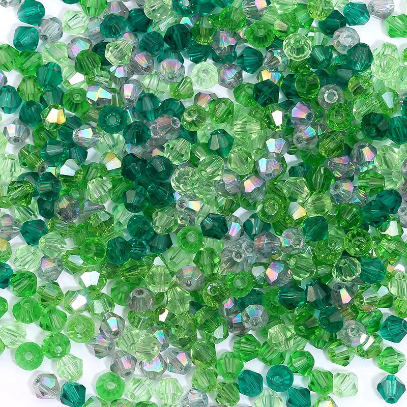 Glass Beads Bicone Shaped Faceted Crystal Jewelry Making Bracelet