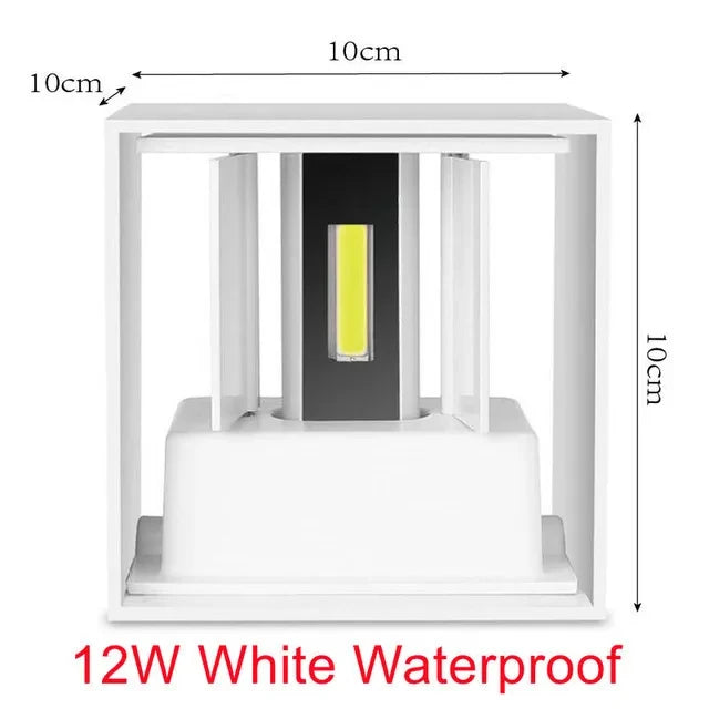 LED Outdoor Wall Light Interior Home Decor Wall Lighting AC85-265 Exterior Wall Lamps for Garden Yard IP65 Waterproof Porch Lamp Qme White-12W Warm White (2700-3500K)