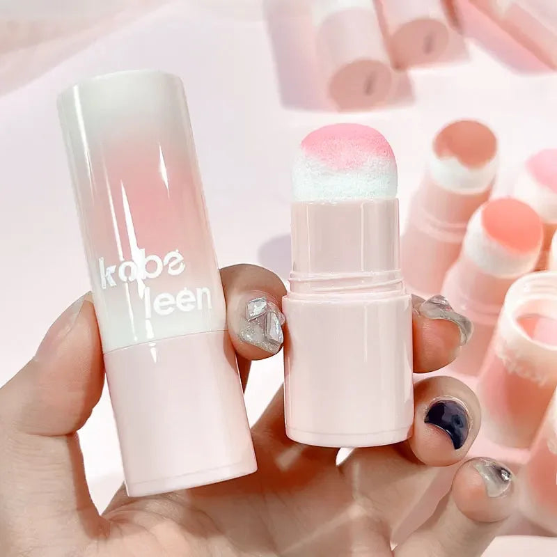 Double-ended Blush Stick Soft Face Brightening Contouring Shadow Blusher Powder Peach Pink Cheek Tint Korean Makeup Cosmetics Qme