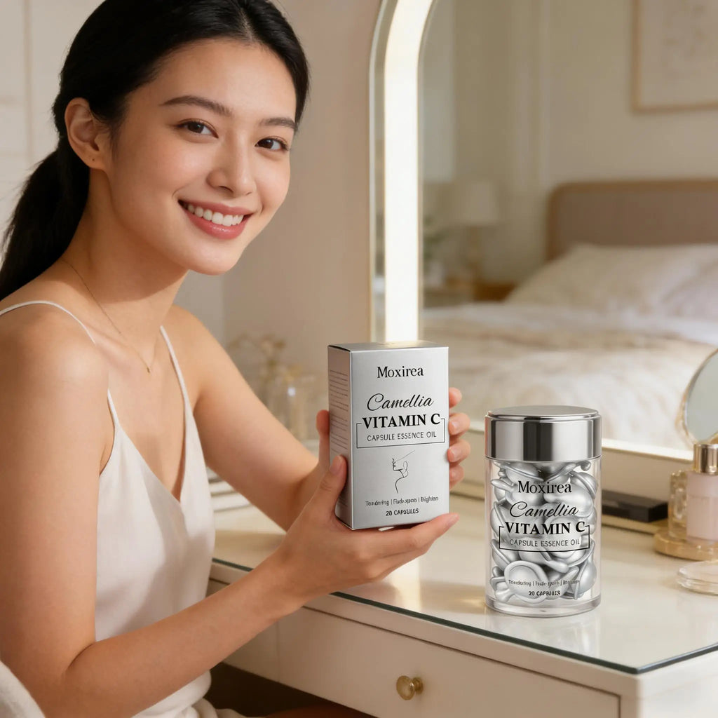 Vitamin C Face Serum Capsules Lighten Pigmentation Antioxidation Reduce Fine Lines Rejuvenate Skin Moisturize Facial Essence Oil Qme