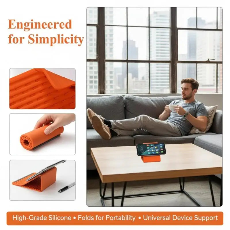 Flexible Foldable Phone Stand Silicone Tablet Holder Adjustable Lazy Qme