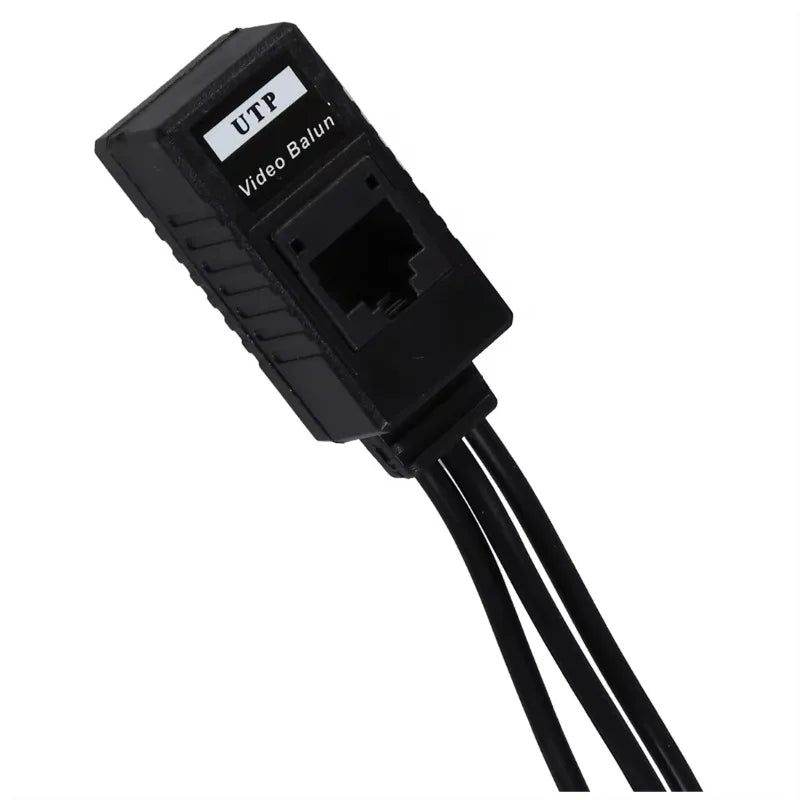 5Pair 3 in 1 Plug BNC Male to RJ45 Audio Video Power Balun Transceiver for CCTV Camera Qme